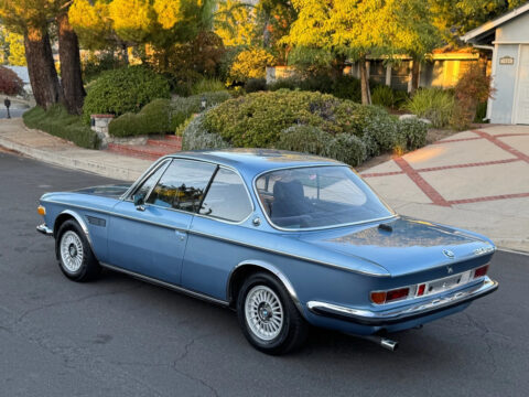 1975 BMW L9 3.0cs European Classic CAR Fjord Metallic BLUE Velore Seats 4 Speed for sale