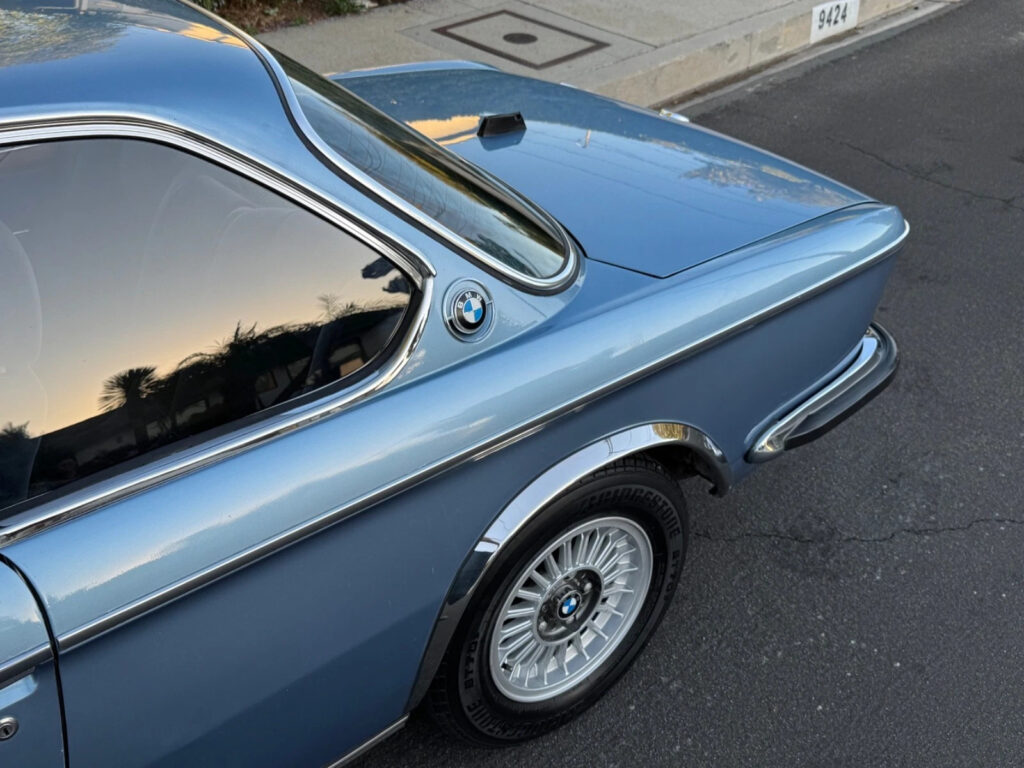 1975 BMW L9 3.0cs European Classic CAR Fjord Metallic BLUE Velore Seats 4 Speed