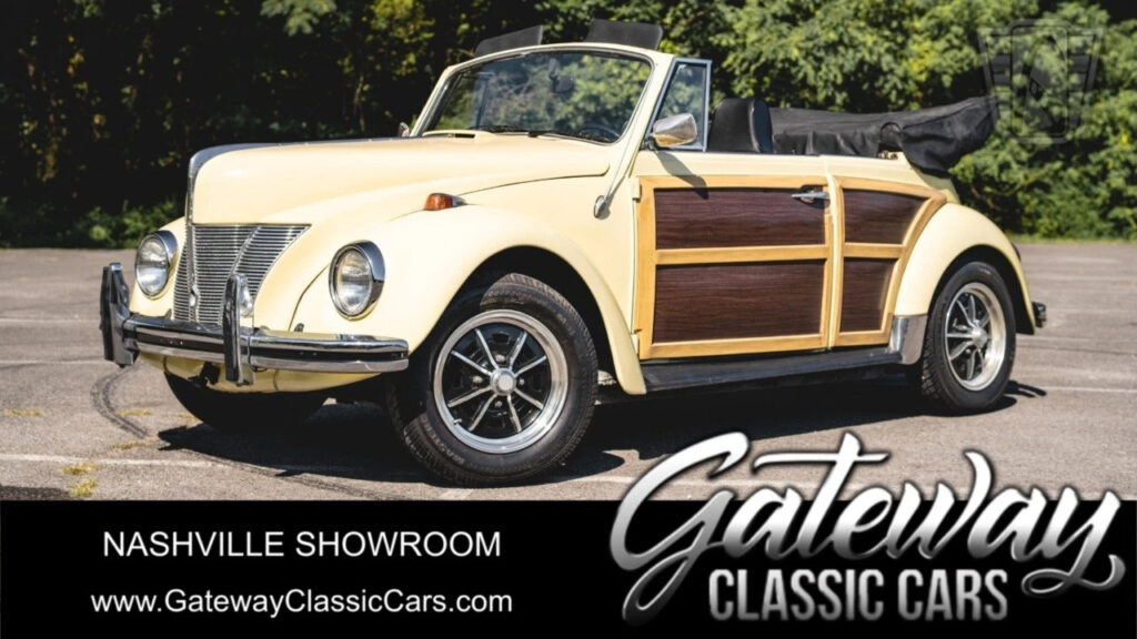 Yellow 1969 Volkswagen Beetle Convertible 1600 CC 4-Speed Manual