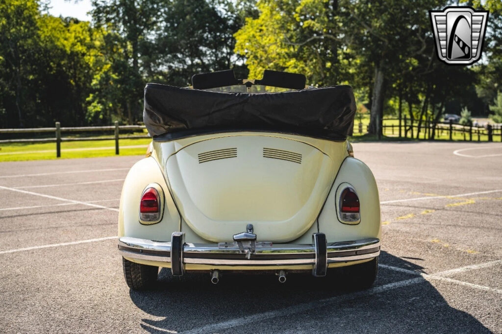 Yellow 1969 Volkswagen Beetle Convertible 1600 CC 4-Speed Manual