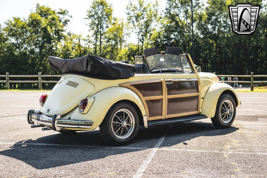 Yellow 1969 Volkswagen Beetle Convertible 1600 CC 4-Speed Manual