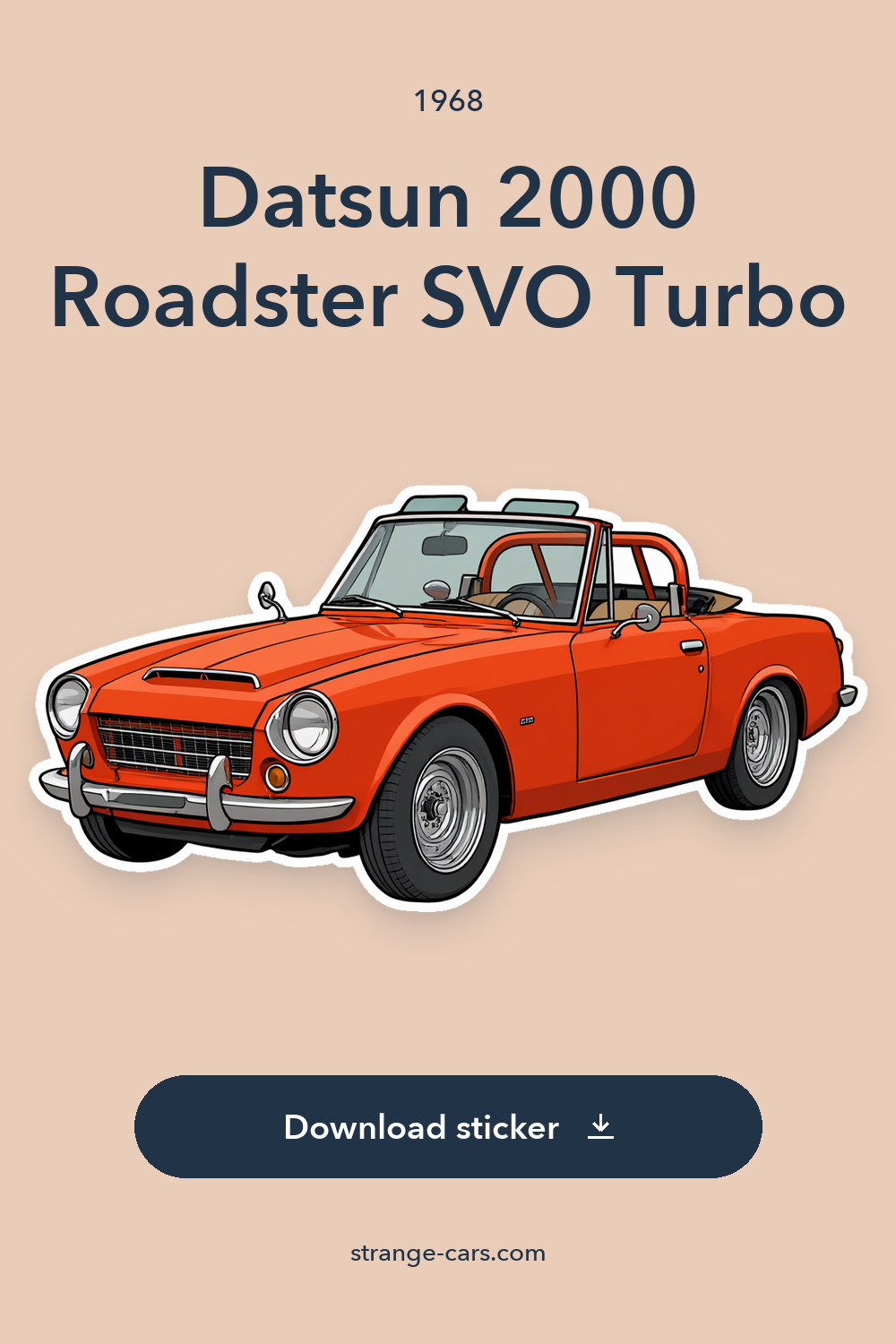 1968 Datsun 2000 Roadster SVO Turbo sticker preview