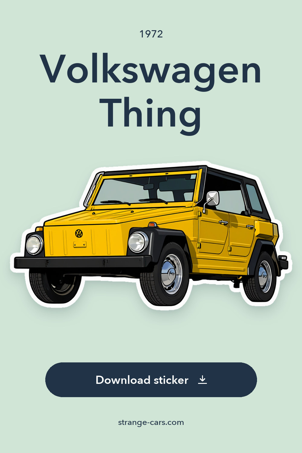 1972 Volkswagen Thing sticker preview