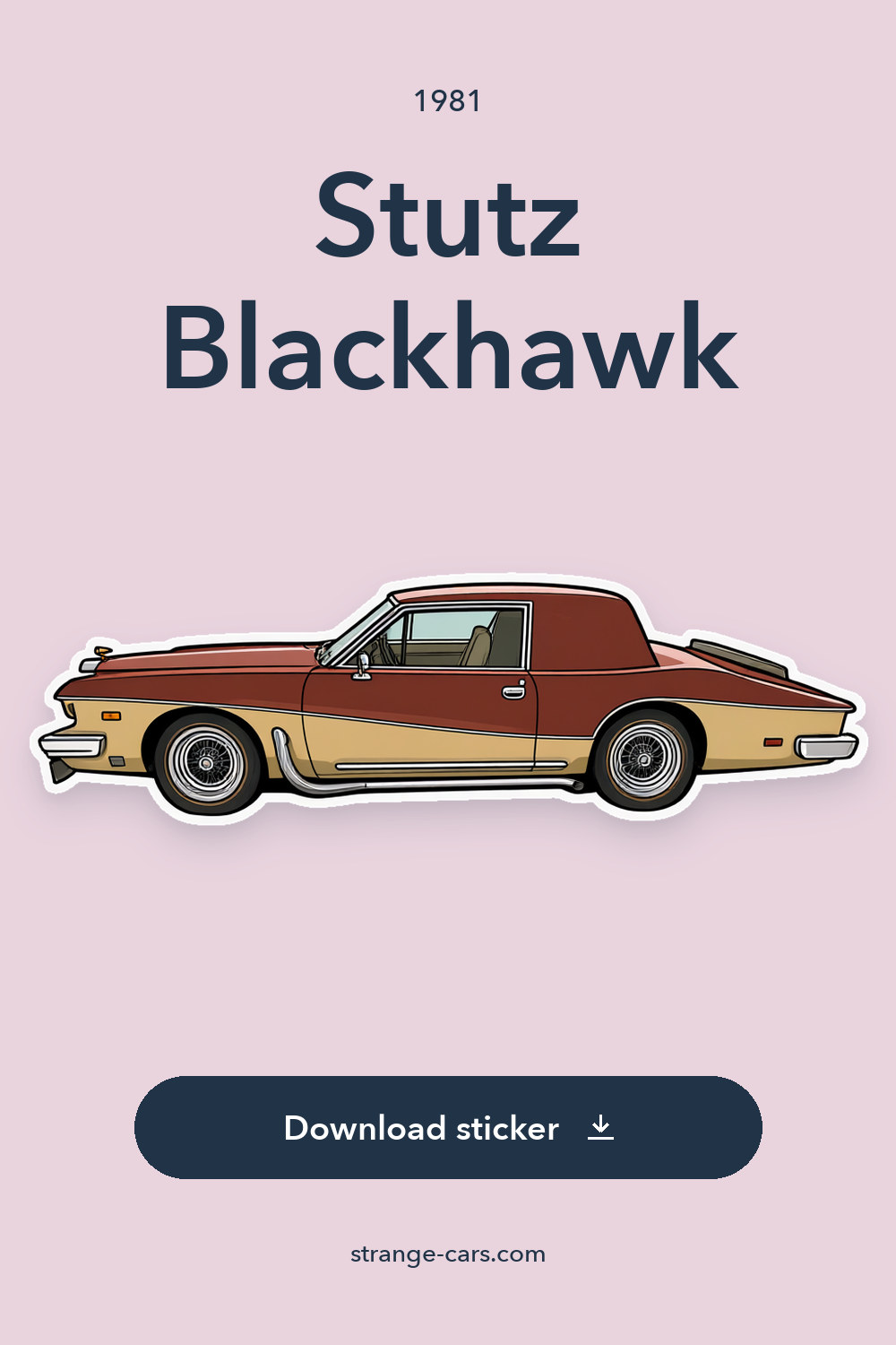 1981 Stutz Blackhawk sticker preview