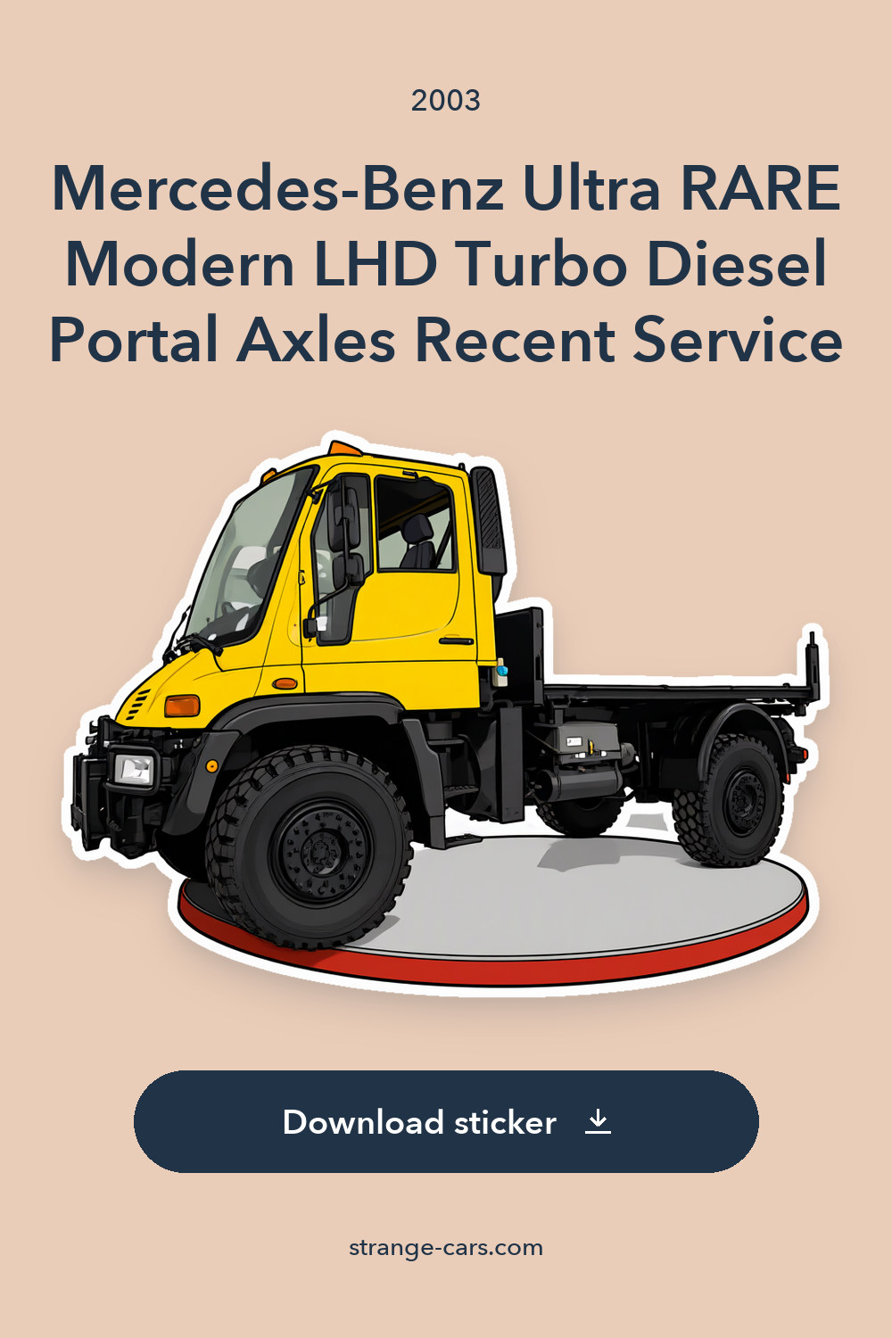 2003 Mercedes-Benz Ultra RARE Modern LHD Turbo Diesel Portal Axles Recent Service sticker preview
