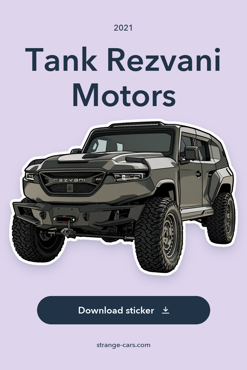2021 Tank Rezvani Motors sticker preview
