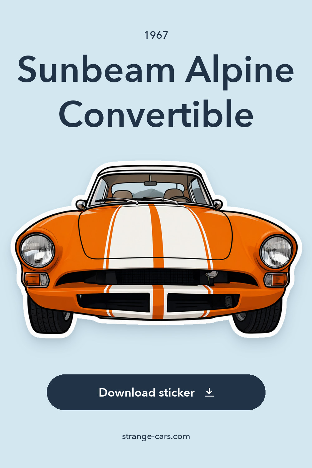 1967 Sunbeam Alpine Convertible sticker preview