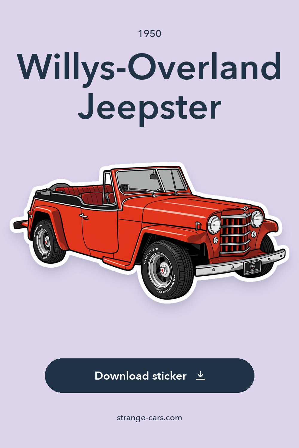 1950 Willys-Overland Jeepster sticker preview