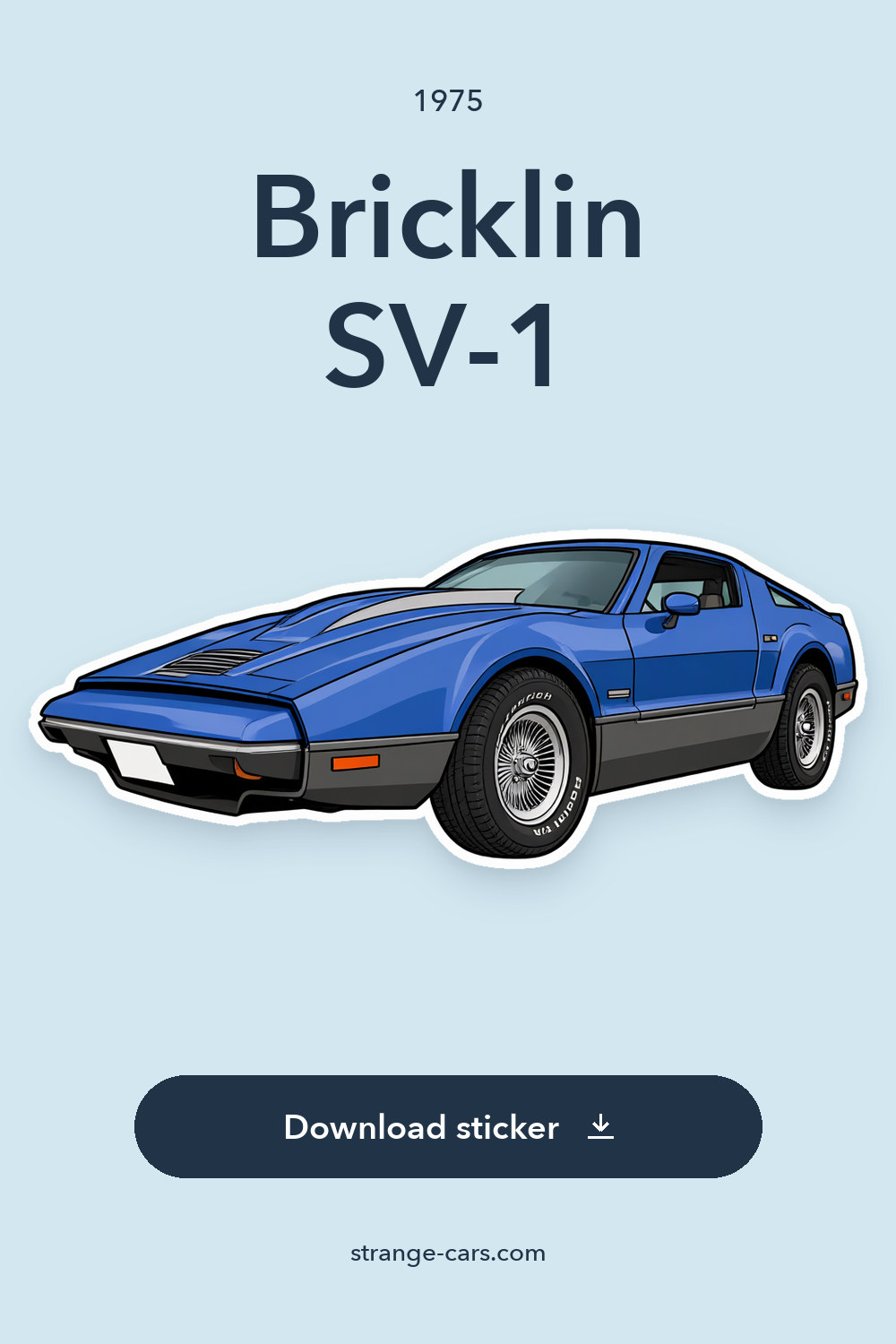 1975 Bricklin SV-1 sticker preview