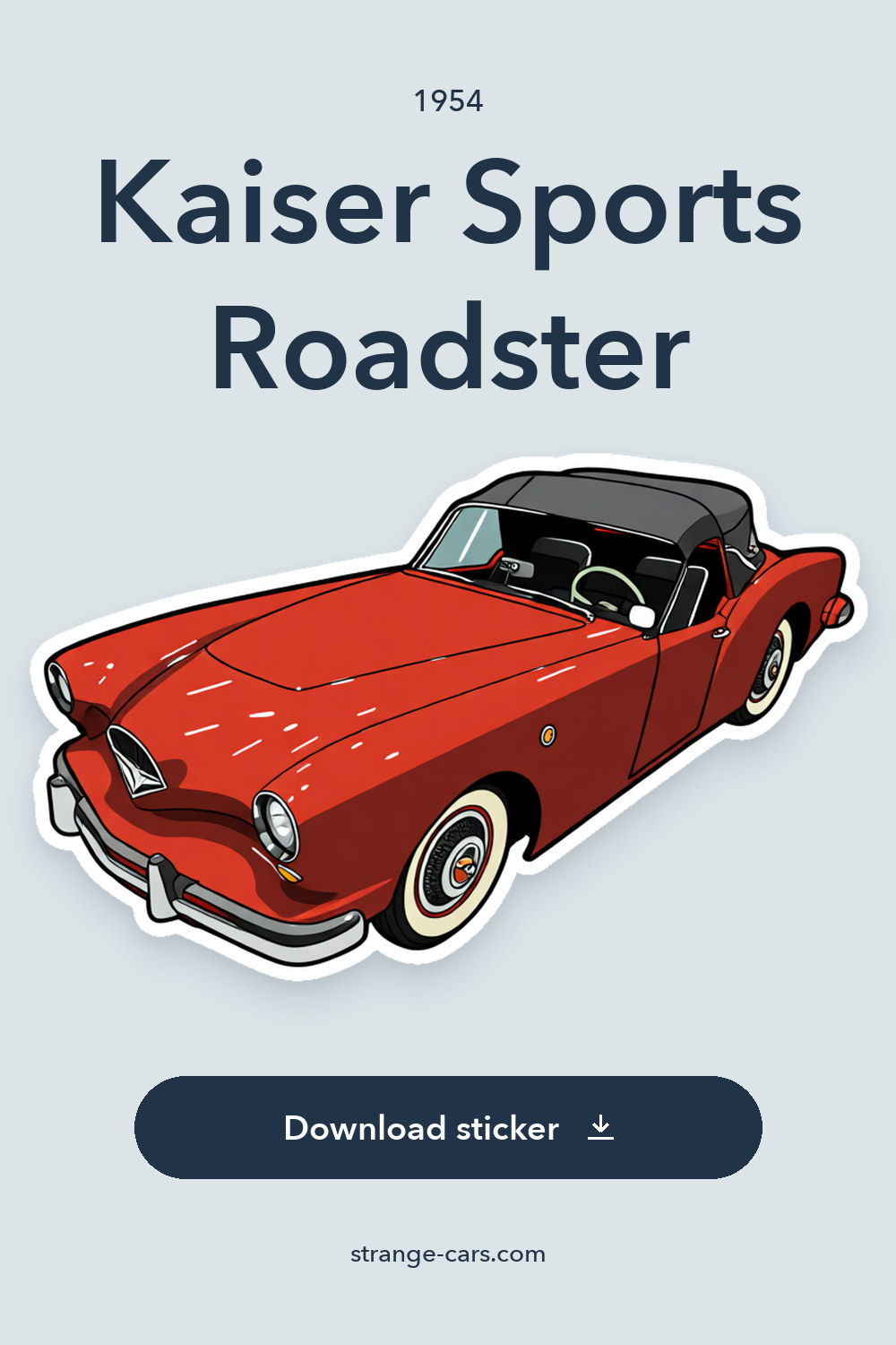 1954 Kaiser Sports Roadster sticker preview