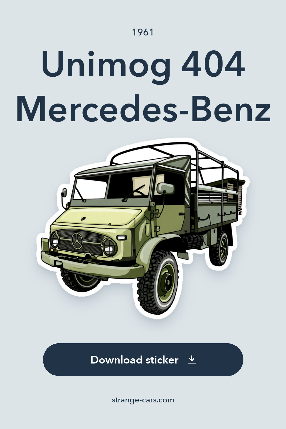 1961 Unimog 404 Mercedes-Benz sticker preview